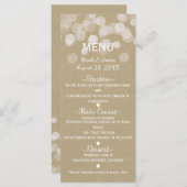 Menu Bruin Papier Eenvoudig Rustig Licht Weddensch (Voorkant / Achterkant)
