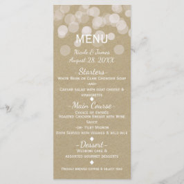 Menu Bruin Papier Eenvoudig Rustig Licht Weddensch