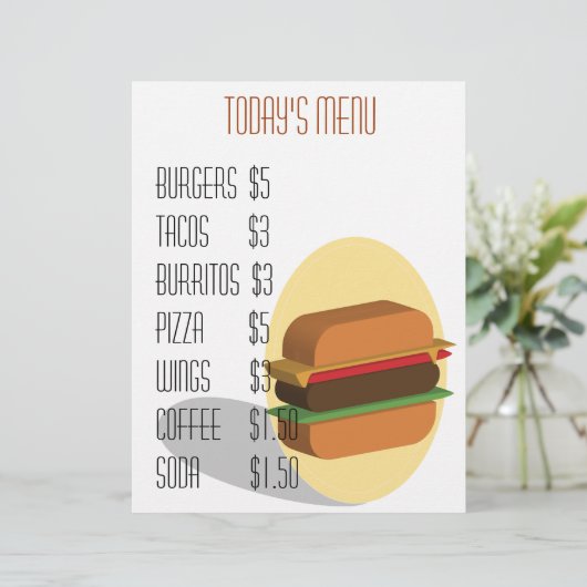 Menu Burger (Staand voorkant)
