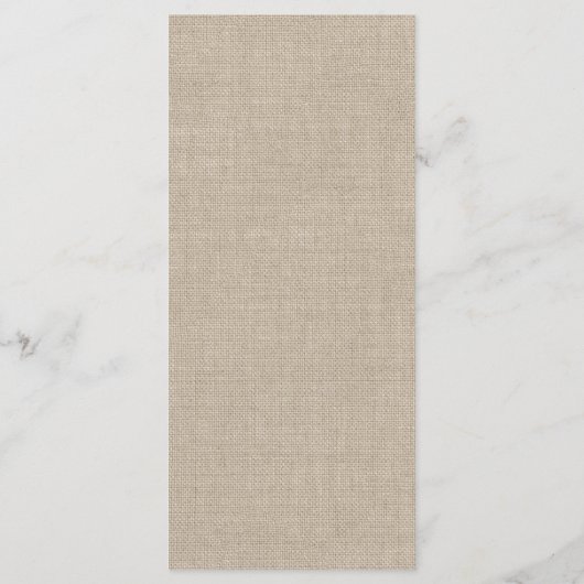 Menu Burlap Snowflake (Achterkant)