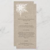 Menu Burlap Snowflake (Voorkant / Achterkant)