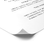 Menu Bushing Summer Floral Wedding Bar Poster (Hoek)