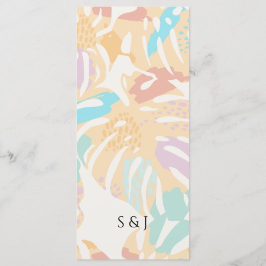 Menu Cactus Tropische Palmboom Woestijn Boho Bruil (Achterkant)