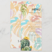 Menu Cactus Tropische Palmboom Woestijn Boho Bruil (Voorkant / Achterkant)