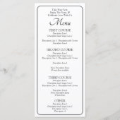Menu Card - Black White - Add your own details (Voorkant)