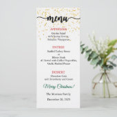 Menu Card, Christmas Menu, Dinner, Lunch Kaart (Staand voorkant)