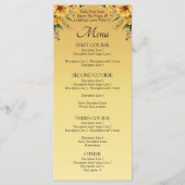 Menu Card - Golden Yellow Flowers (Voorkant)
