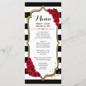 Menu Card - White Black Red Gold (Voorkant)