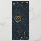 Menu Celestial Sun en Moon Gold en Navy (Achterkant)