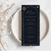 Menu Celestial Sun en Moon Gold en Navy