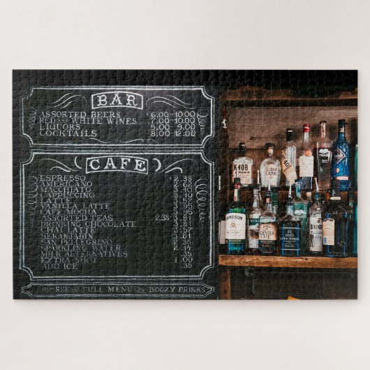 Menu Chalkboard Bar Puzzle Legpuzzel (Horizontaal)