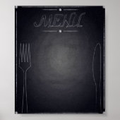 Menu Chalkboard Poster (Voorkant)
