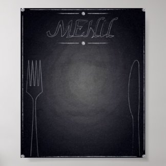 Menu Chalkboard Poster