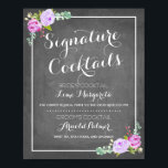 Menu Chalkboard Signature Drink | Weddenschap-deco Poster<br><div class="desc">Het Menu van de Drink van de Handtekening van het Chalkboard groot voor bruiloften en verlovingspartijen.</div>