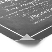 Menu Chalkboard Signature Drink | Weddenschap-deco Poster (Hoek)