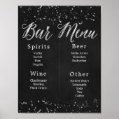 Menu Chalkboard Wedding Bar Poster (Voorkant)