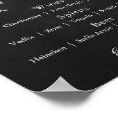 Menu Chalkboard Wreath Bar Poster (Hoek)