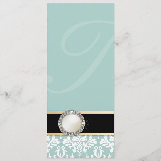 Menu Charlamain Damask Wedding (Voorkant)