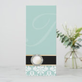 Menu Charlamain Damask Wedding (Staand voorkant)