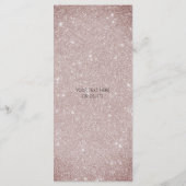 Menu Chic Blush Pink Glitter Monogram Salon Nails (Achterkant)