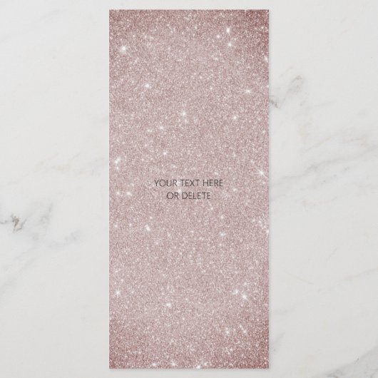 Menu Chic Blush Pink Glitter Monogram Salon Nails (Achterkant)