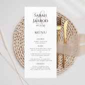 Menu Chic Dusty Pink Wedding