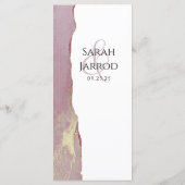 Menu Chic Dusty Pink Wedding (Achterkant)