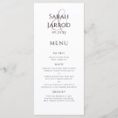 Menu Chic Dusty Pink Wedding (Voorkant)