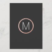 Menu Chic Faux Roos Gold Wedding (Achterkant)