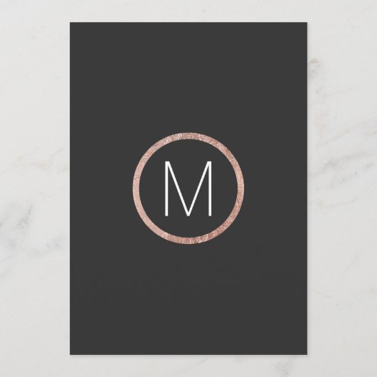 Menu Chic Faux Roos Gold Wedding (Achterkant)