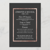 Menu Chic Faux Roos Gold Wedding (Voorkant)