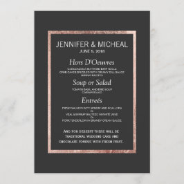 Menu Chic Faux Roos Gold Wedding