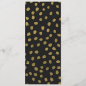 Menu Chic Gold en Black Wedding (Achterkant)