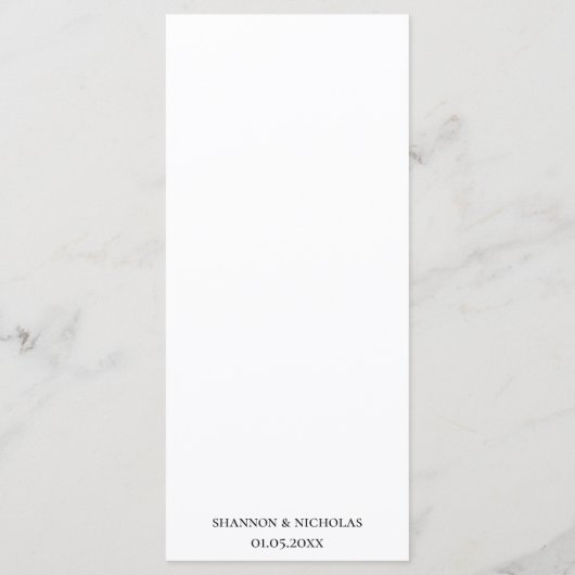 Menu Chicago Skyline Reception (Achterkant)