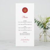 Menu Chinees Double Happiness Red Gold Wedding (Staand voorkant)