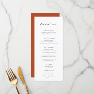 Menu Chinees minimalistisch huwelijk