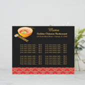 Menu Chinees restaurant (Staand voorkant)