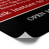 Menu Chinees restaurant Poster (Hoek)