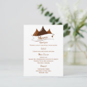 Menu Chocolate Kisses Brown en White Kaart (Staand voorkant)