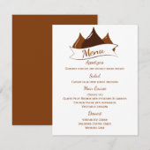 Menu Chocolate Kisses Brown en White Kaart (Voorkant / Achterkant)