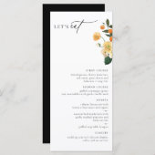 Menu Citrus Oranje Floral (Voorkant / Achterkant)