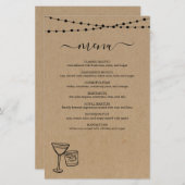 Menu Cocktail (Voorkant / Achterkant)