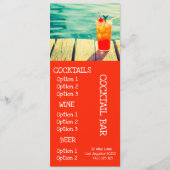 Menu Cocktail Bar-drinken (Voorkant)