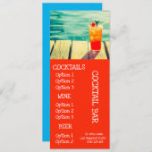 Menu Cocktail Bar-drinken (Voorkant / Achterkant)