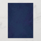 Menu Cocktail, Menu Drink, Navy Blue Wedding Set (Achterkant)