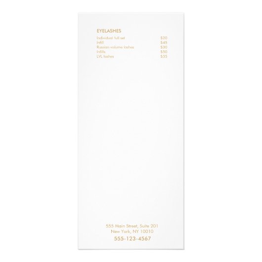 Menu Colorful Mandala Salon Service (Achterkant)