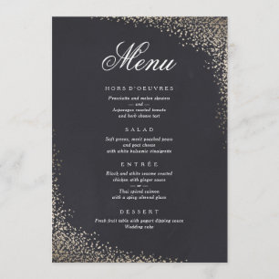 menu Confetti faux foil