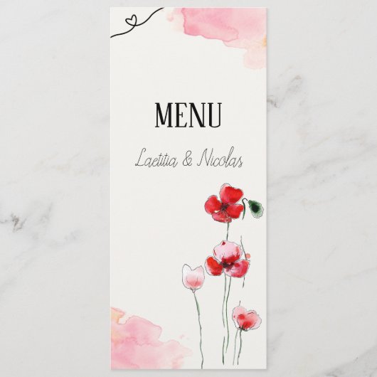 Menu "Coquelicots" (Voorkant)