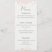 Menu Coral and Cream Wedding (Voorkant)