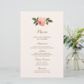 Menu Coral and Gold Wedding (Staand voorkant)